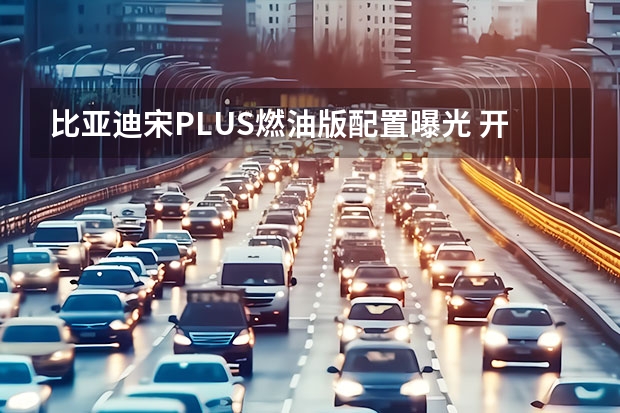 比亚迪宋PLUS燃油版配置曝光 开发中国和欧洲等市场电动车充电网络