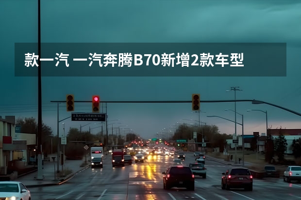 款一汽 一汽奔腾B70新增2款车型