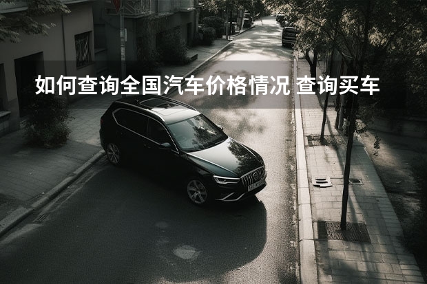 如何查询全国汽车价格情况 查询买车价格在哪里查?