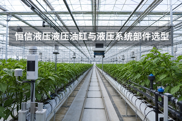 恒信液压液压油缸与液压系统部件选型安装一本通