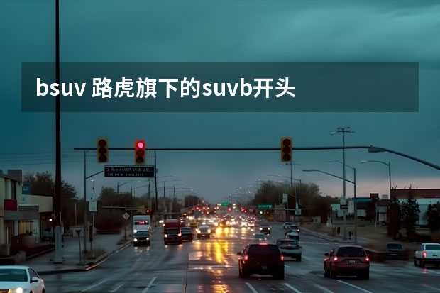bsuv 路虎旗下的suvb开头