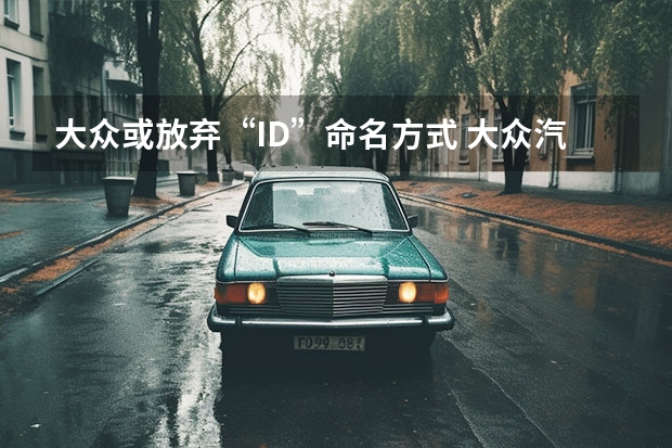 大众或放弃“ID.”命名方式 大众汽车开启与大佬对话
