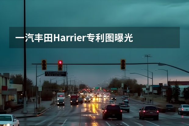 一汽丰田Harrier专利图曝光 售价19.98