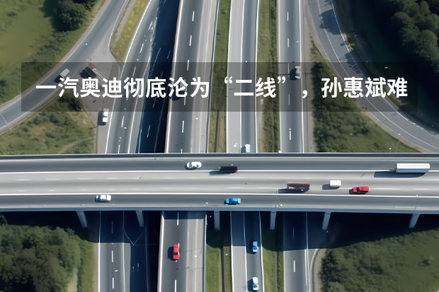 一汽奥迪彻底沦为“二线”，孙惠斌难辞其咎（绍兴的一汽奥迪车来源）
