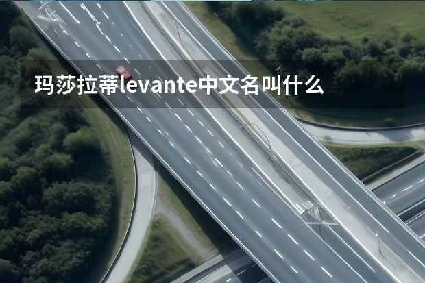玛莎拉蒂levante中文名叫什么