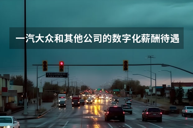 一汽大众和其他公司的数字化薪酬待遇对比（一汽大众：中国汽车行业的开拓者）