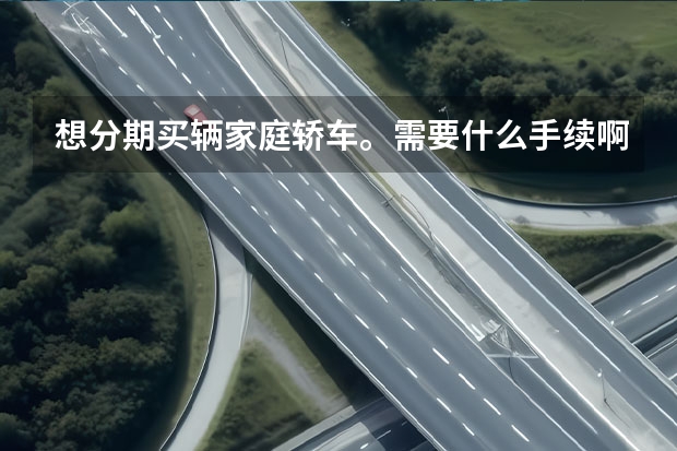 想分期买辆家庭轿车。需要什么手续啊首付多少啊?月供1000多。有什么车型可以啊