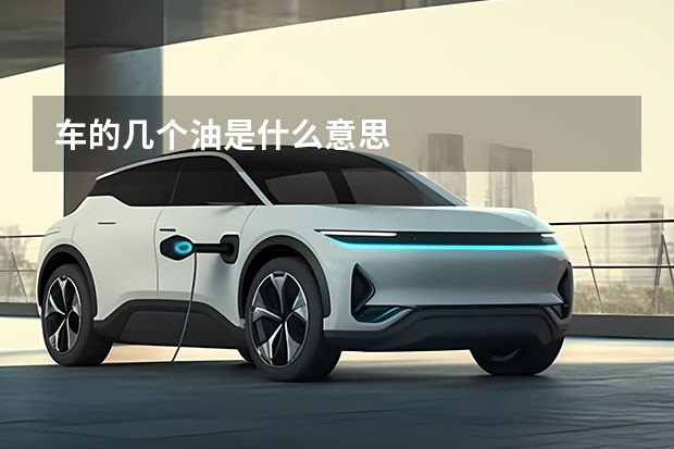 车的几个油是什么意思