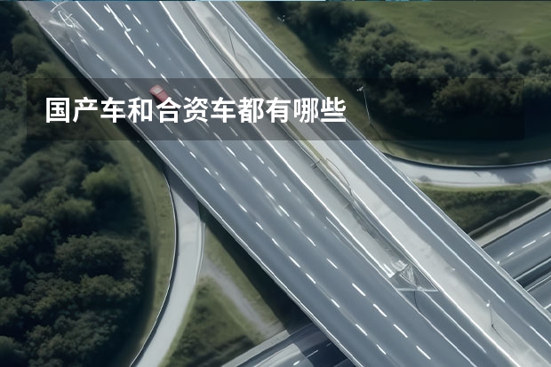 国产车和合资车都有哪些
