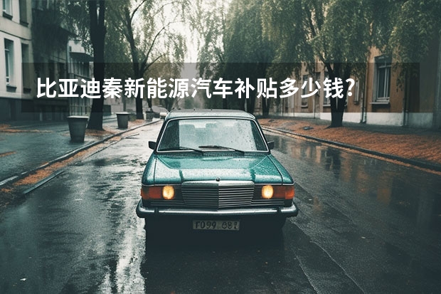 比亚迪秦新能源汽车补贴多少钱?