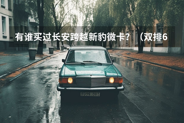 有谁买过长安跨越新豹微卡？（双排6轮柴油版的）性能跟价钱如何？