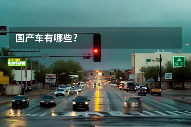 国产车有哪些?