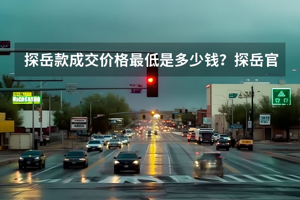 探岳款成交价格最低是多少钱？探岳官方价