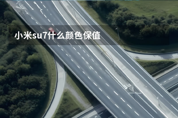 小米su7什么颜色保值
