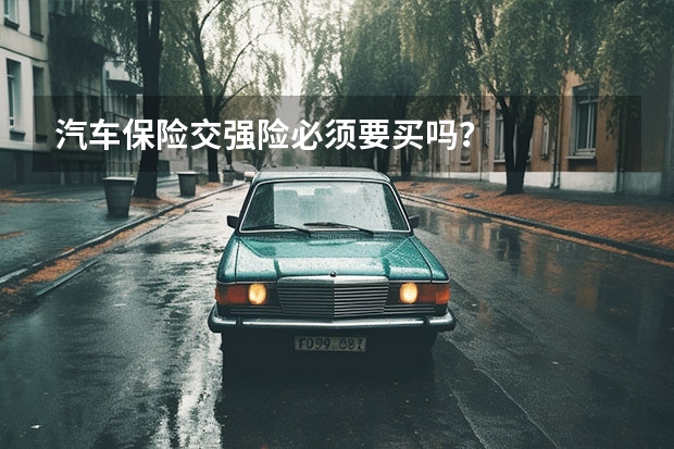 汽车保险交强险必须要买吗?