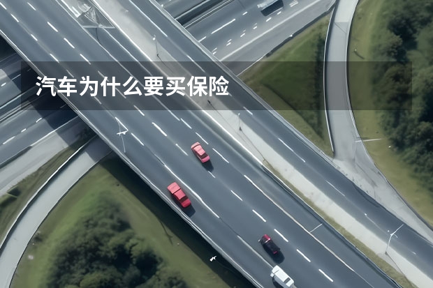 汽车为什么要买保险