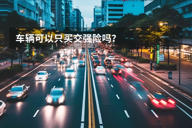 车辆可以只买交强险吗?