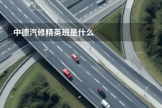 中德汽修精英班是什么