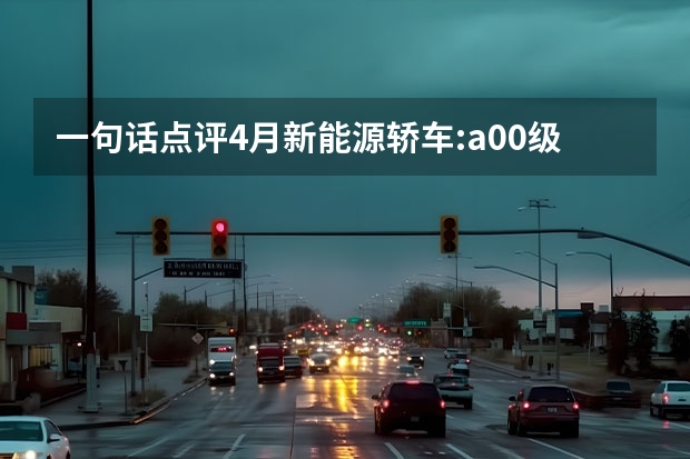 一句话点评4月新能源轿车:a00级/a0级电动车开始拖后腿了(崔东树:以A00级产品切入新能源乘用车,曙光汽车未来可期)