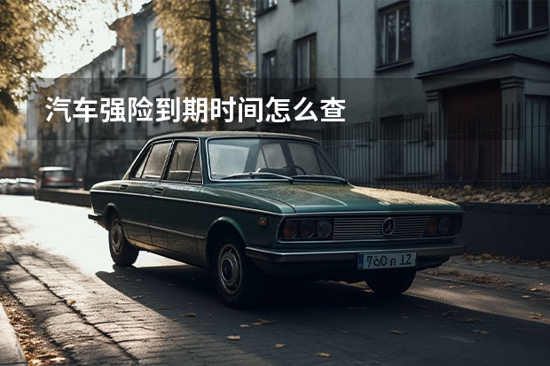 汽车强险到期时间怎么查