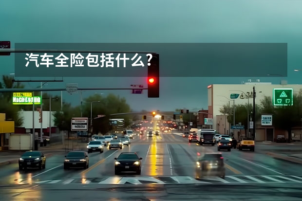 汽车全险包括什么?