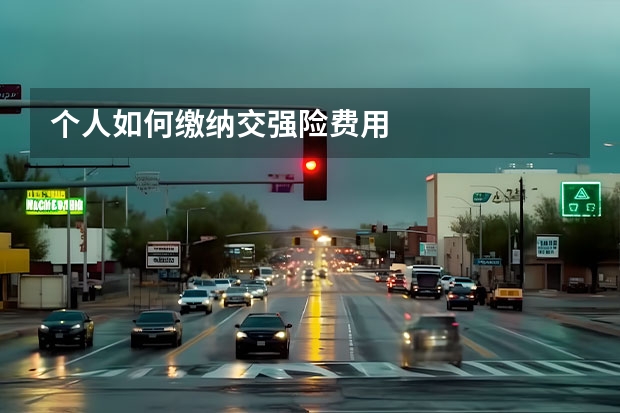 个人如何缴纳交强险费用