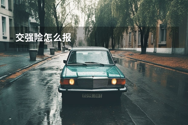 交强险怎么报