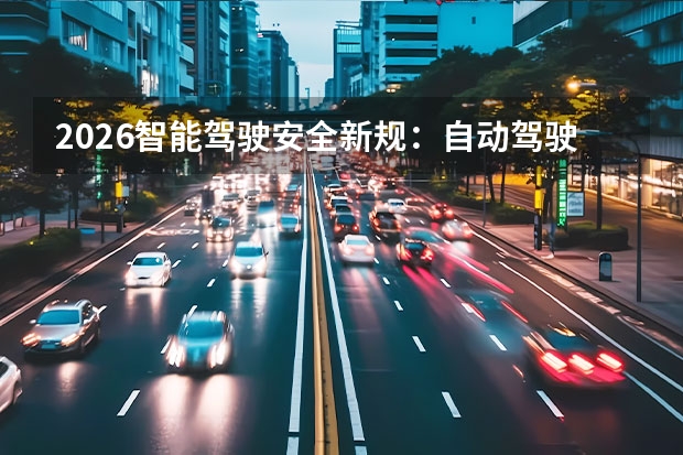 2026智能驾驶安全新规：自动驾驶系统强制安全标准正式落地